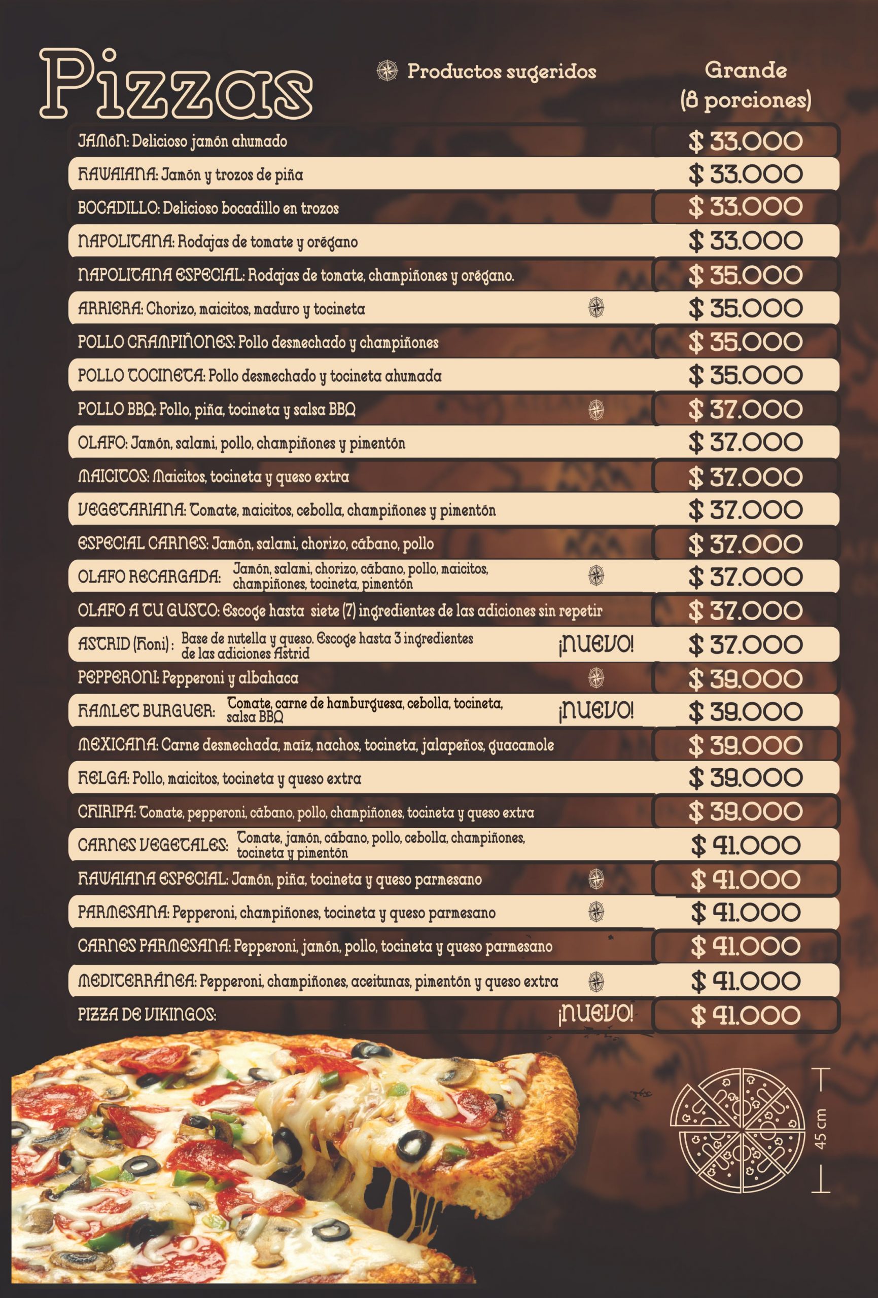 Pizza Grande 8 Porciones