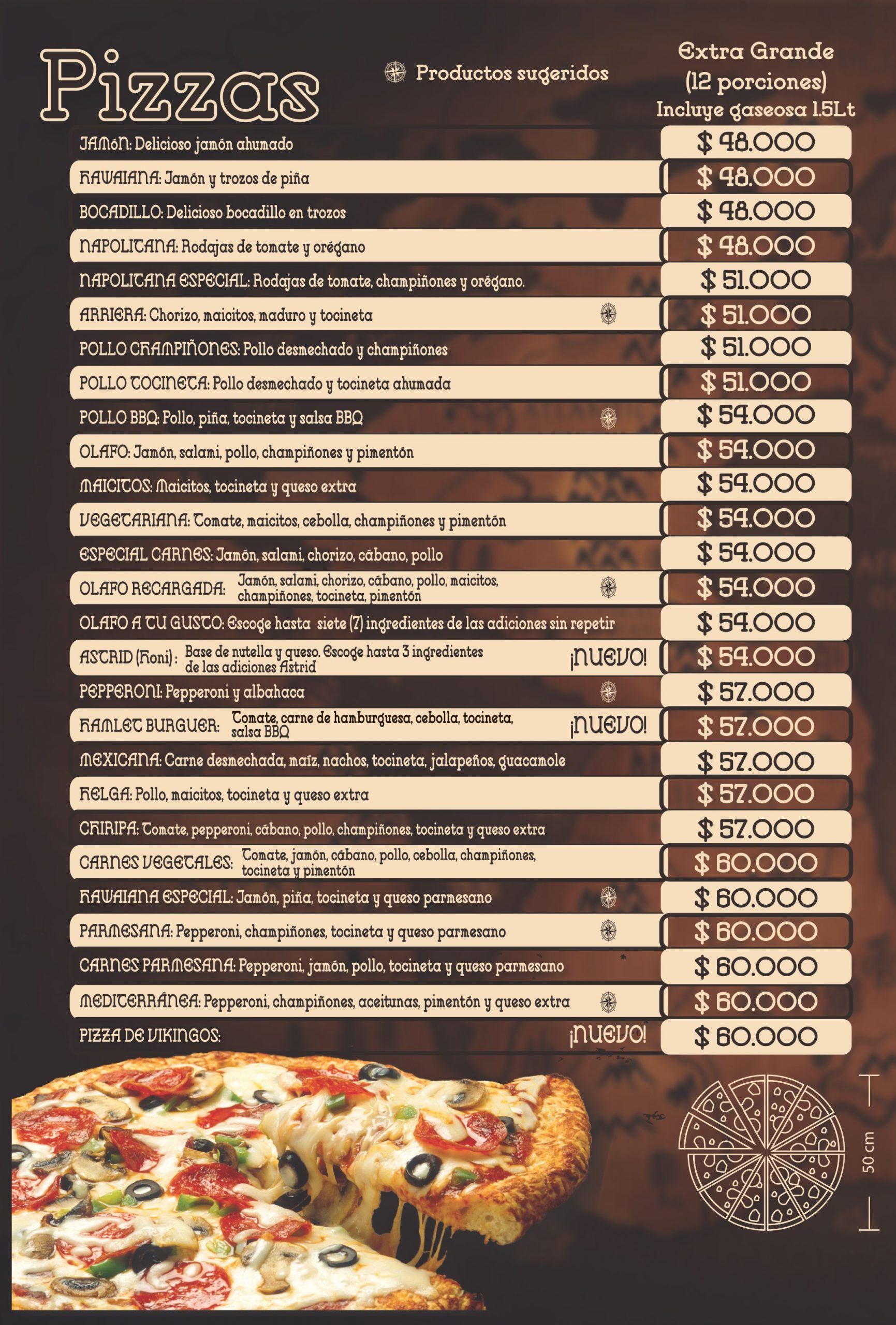 Pizza Extra Grande 12 Porciones
